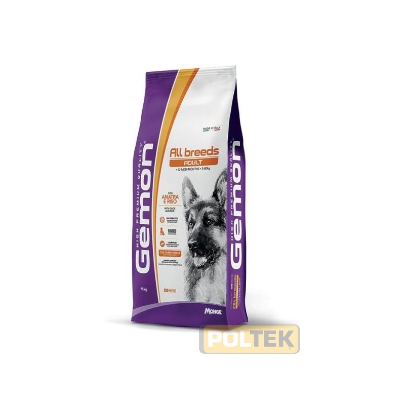 GEMON CANE ALL BREEDS ADULT ANATRA E RISO kg 15