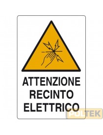 CARTELLO ALL. "RECINTO ELETTRICO" cm 20x30
