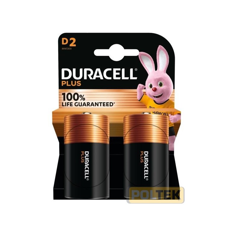 DURACELL BATTERIA PLUS 100 TORCIA D 1,5V