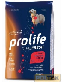 PROLIFE DOG DUALFRESH MANZO OCA E RISO M/L KG 12