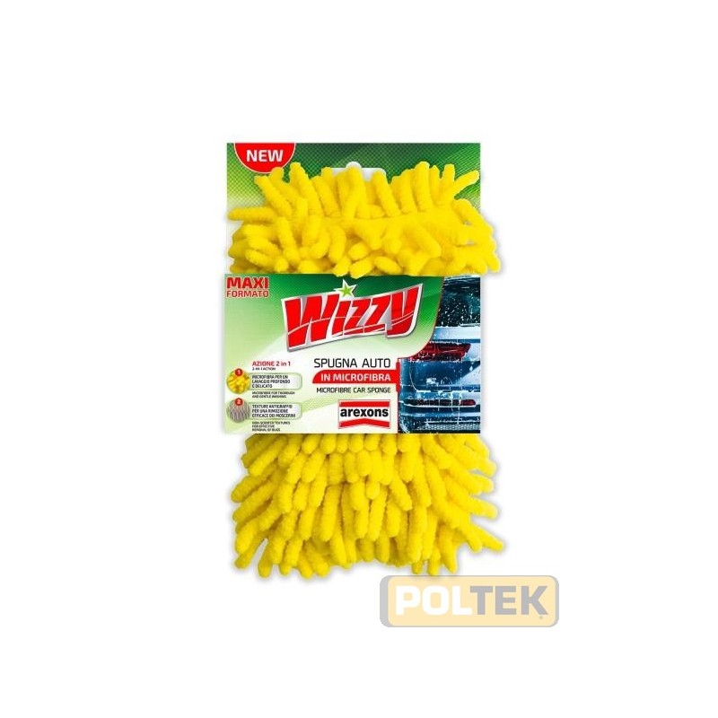 Innovativa Spugna Auto in Microfibra ideale per un lavaggio completo di tutte le superfici dell’auto grazie alla sua azione 2 