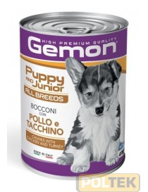 GEMON CANE LATTINA gr 415 JUNIOR ALL BREEDS POLLO TACCHINO