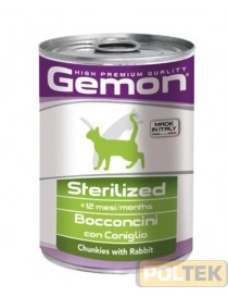 GEMON GATTO LATTINA gr 415 BOCCONCINI CON CONIGLIO