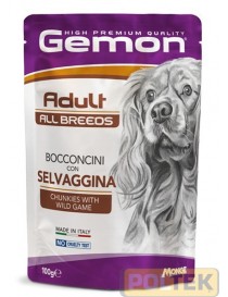 GEMON CANE BUSTA BOCCONCINI gr 100 ADULT SELVAGGINA