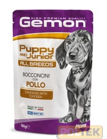 GEMON CANE BUSTA BOCCONCINI gr 100 PUPPY JUNIOR POLLO