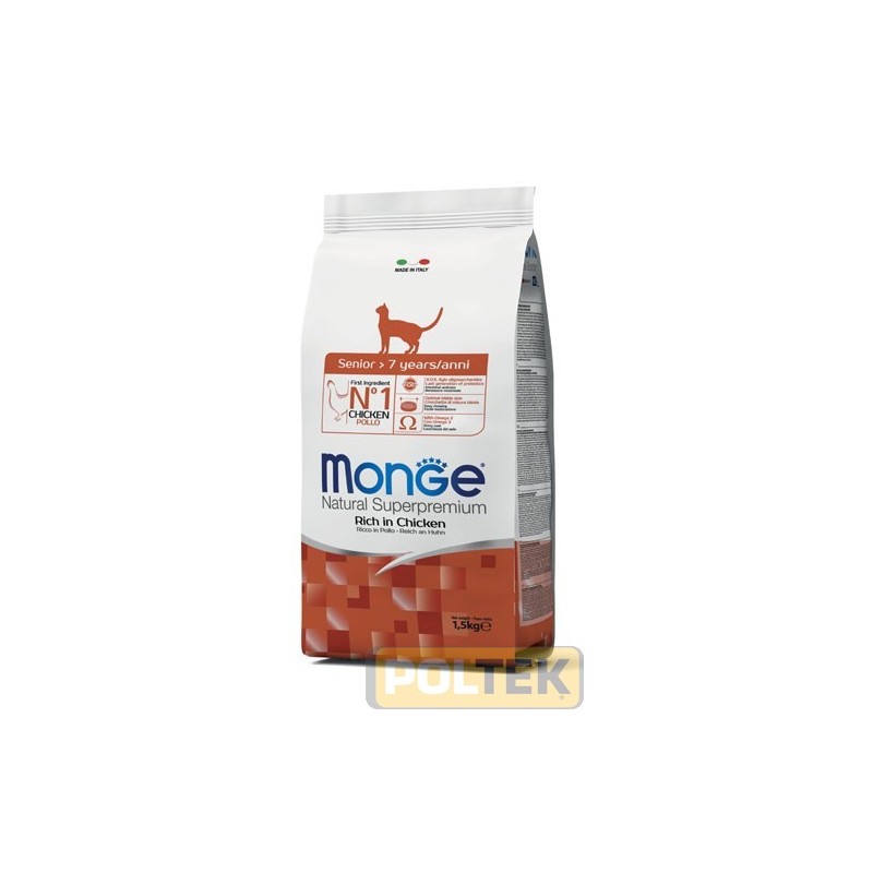 MONGE CAT NATURAL SENIOR POLLO 400 gr