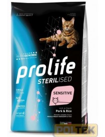 PROLIFE GATTO DRY ST GF SENSITIVE ADULT PORK & RICE gr. 400