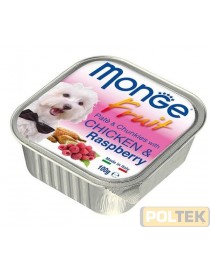 MONGE DOG FRESH FRUIT POLLO/LAMPONI gr.100