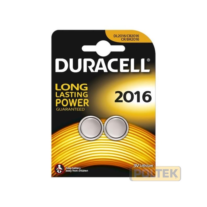 DURACELL BATTERIA BUTTON LITHIUM 2016 3V