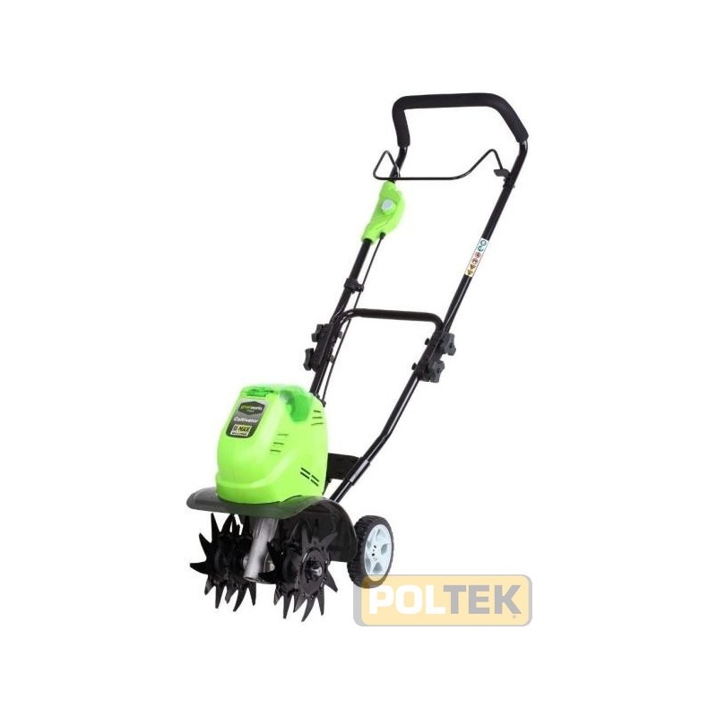 Quattro robuste lame che ruotano ad alta velocità e scavano in profondità nel terreno per una migliore aerazione e drenaggio d