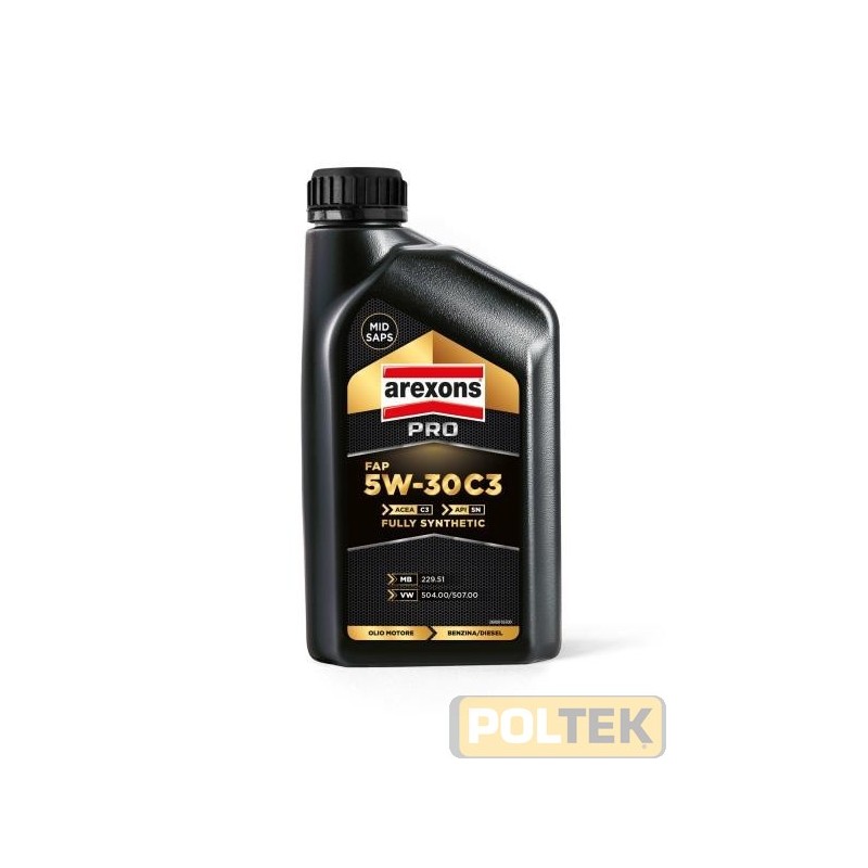 AREXONS OLIO LUBRIFICANTE SINTETICO 5W-30 TOP FAP C3 lt 1