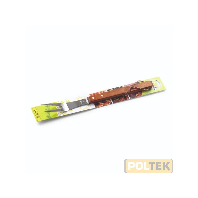 OMPAGRILL FORCHETTONE ACCIAIO INOX MANICO LEGNO cm 39