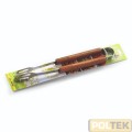 OMPAGRILL PINZETTONE ACCIAIO INOX MANICO LEGNO cm 39