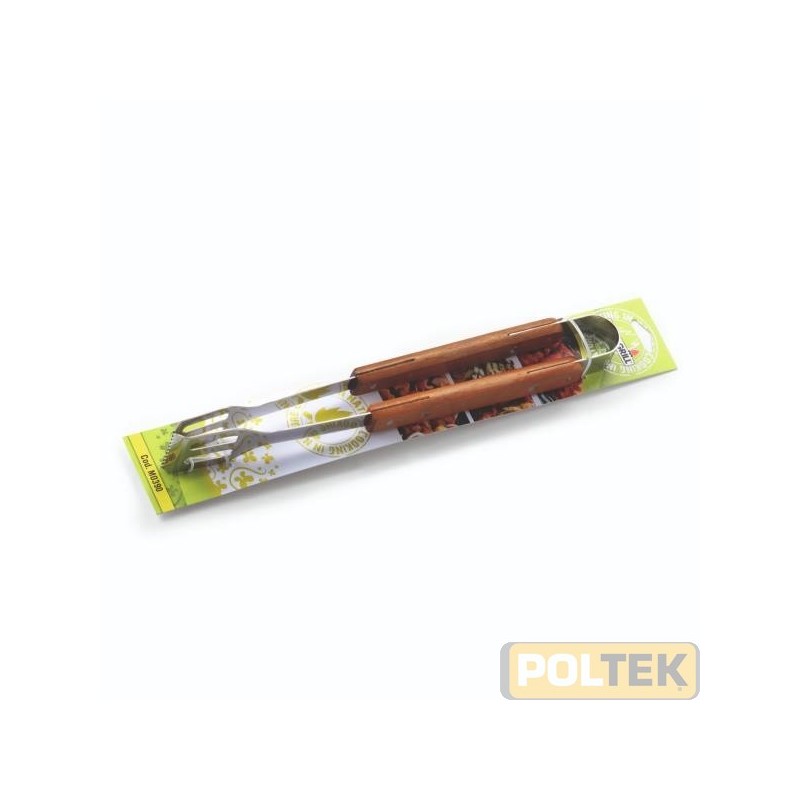 OMPAGRILL PINZETTONE ACCIAIO INOX MANICO LEGNO cm 39