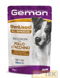 GEMON CANE BUSTA BOCCONCINI gr 100 STERILIZ. POLLO TACCHINO