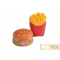 CAMON GIOCO CANE LATEX CON SQUEAKER GURGER&CHIPS 6cm