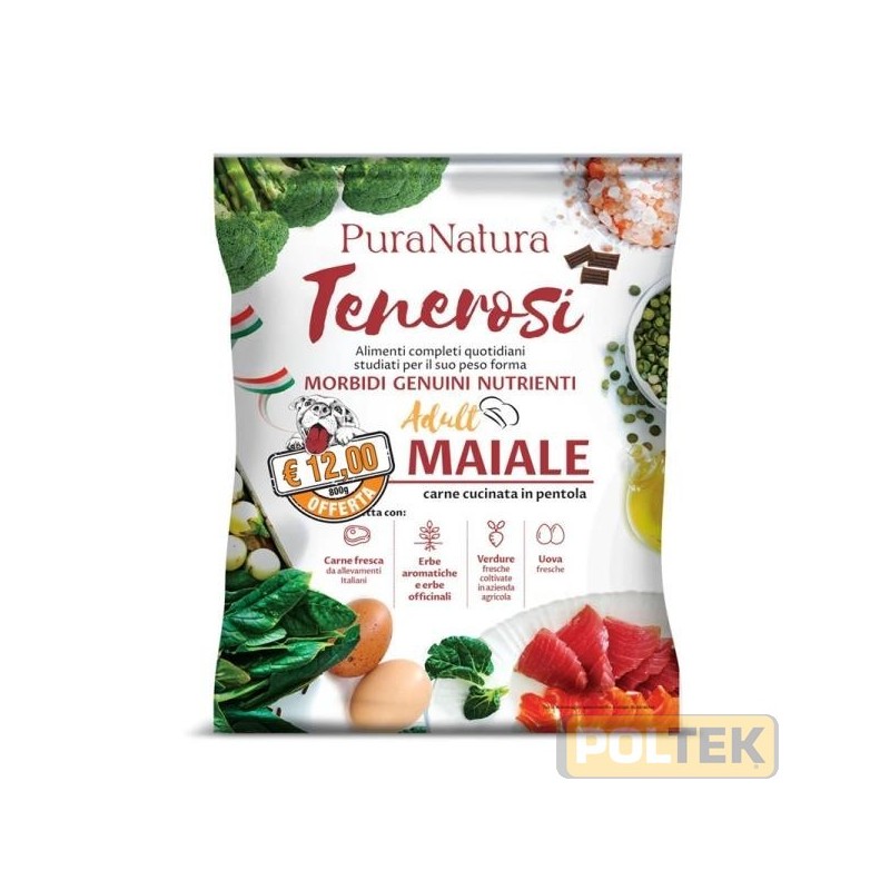 PURA NATURA CANE TENEROSI ADULT MEDIUM MAIALE gr 800