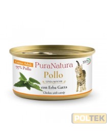 PURA NATURA GATTO STERILIZZATO POLLO ERBAGATTA gr 85