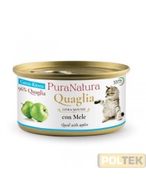 PURA NATURA GATTO KITTEN QUAGLIA MELA gr 85