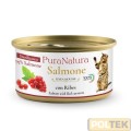 PURA NATURA GATTO STERILIZZATO SALMONE RIBES gr 85
