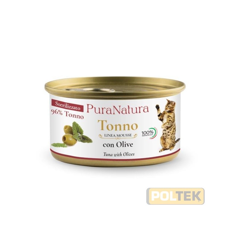 PURA NATURA GATTO STERILIZZATO TONNO OLIVE gr 85