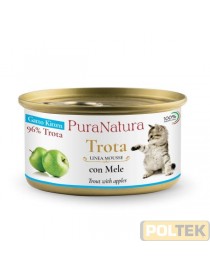 PURA NATURA GATTO KITTEN TROTA MELA gr 85