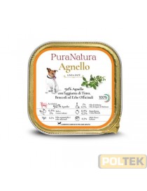PURA NATURA CANE VASCHETTA ADULT AGNELLO TIMO gr 150