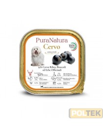 PURA NATURA CANE VASCHETTA ADULT CERVO RIBES gr 150