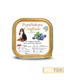 PURA NATURA CANE VASCHETTA ADULT CINGHIALE MIRTILLI gr 150
