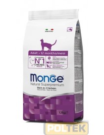 MONGE CAT NATURAL RICCO DI POLLO ADULT gr.400