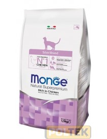MONGE CAT NATURAL STERILIZED POLLO gr.400