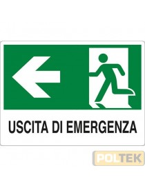 CARTELLO ALL. "USCITA DI EMERGENZA" cm 20x30 SX
