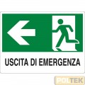 CARTELLO ALL. "USCITA DI EMERGENZA" cm 20x30 SX