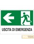 CARTELLO ALL. "USCITA DI EMERGENZA" cm 20x30 SX
