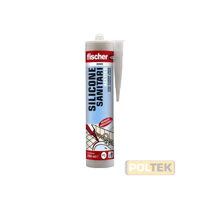 FISCHER SILICONE SAS SANITARI ANTIMUFFA TRASPARENTE ml 310