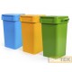Pratico, moderno, ideale nel door to door del secco riciclabile e dei rifiuti residuali. Il fusto ha il bordo superiore rinforza