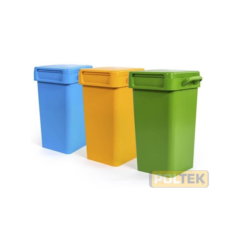 Pratico, moderno, ideale nel door to door del secco riciclabile e dei rifiuti residuali. Il fusto ha il bordo superiore rinforza