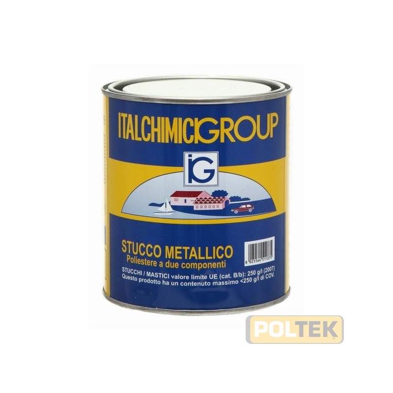 Il prodotto contiene resine poliestere insature e cariche minerali. Lo stucco è semirigido, plastico e non dà colature su supe