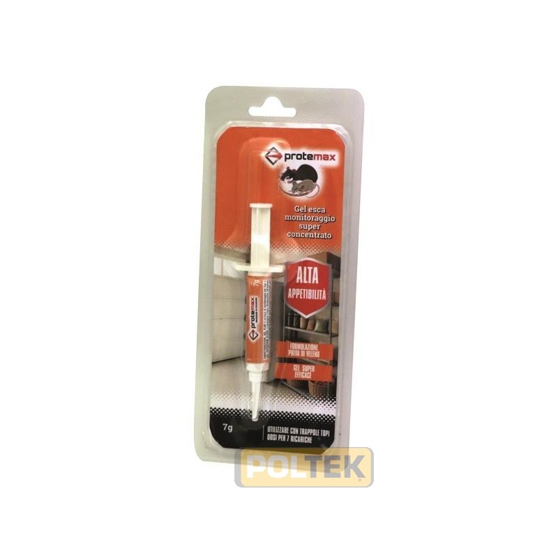 Formulazione: esca gel di monitoraggio privo di veleni composta principalmente da ingredienti selezionati di origine alimentare,