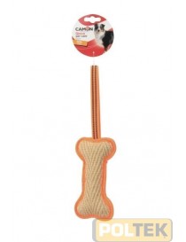 CAMON GIOCO CANE RIPORTO OSSO IN JUTA CON MANIGLIA