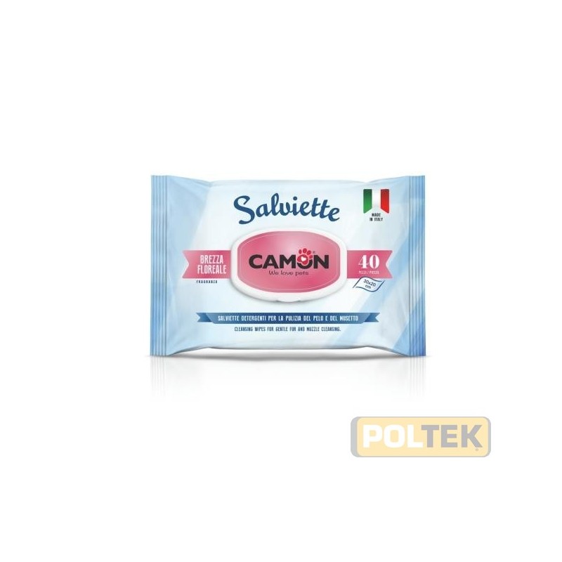 Praticissime salviette detergenti alla fragranza di Brezza Floreale per il vostro animale domestico, da tenere sempre a portata 