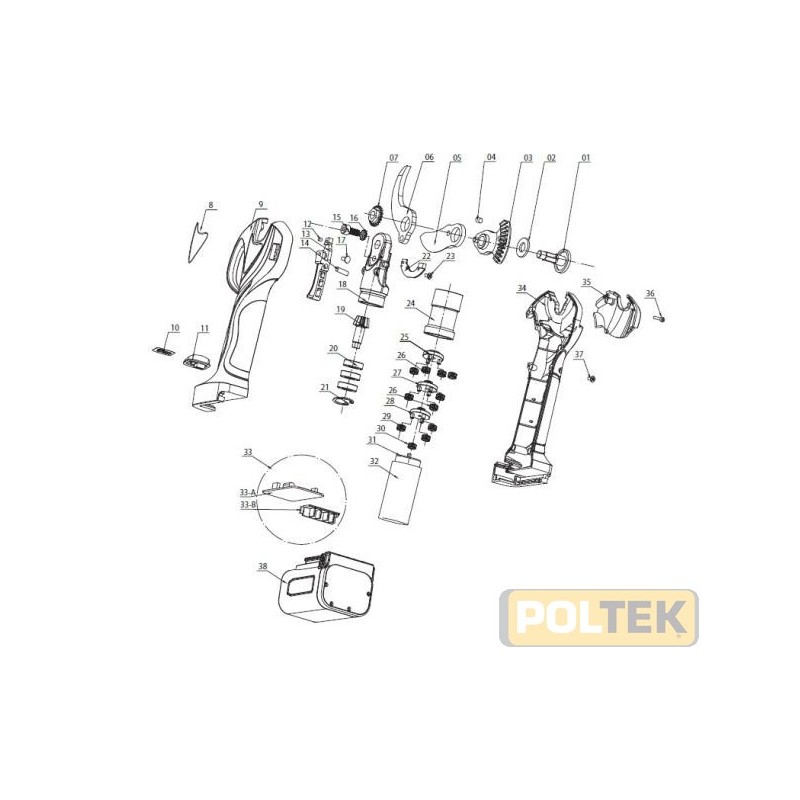 ARCHMAN RICAMBIO FORBICE BATTERIA FE08-32 CONTROLAMA