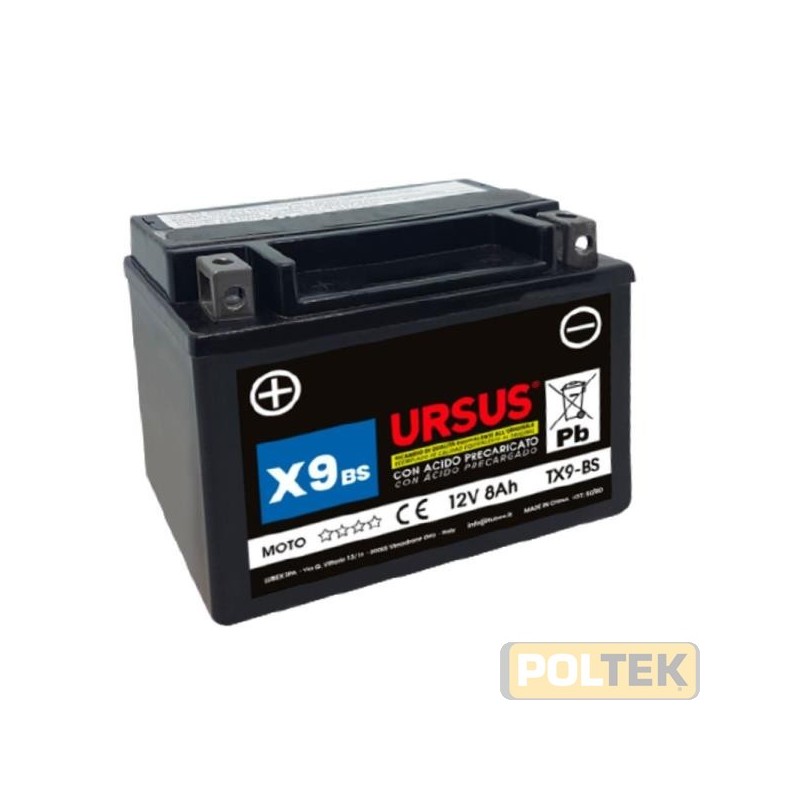 BATTERIA PER MOTO URSUS X9 YTX9-BS