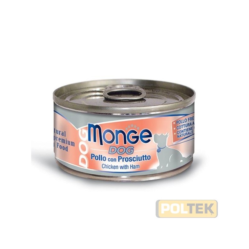 Alimento complementare per cani adulti. Teneri e gustosi pezzetti di pollo con prosciutto, cotti al forno, creati per deliziare 