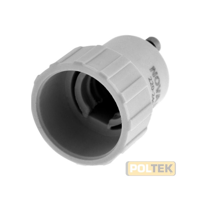 Portalampada E14, con quattro ghiere, corpo filettato, ENEC, IMQ, CE