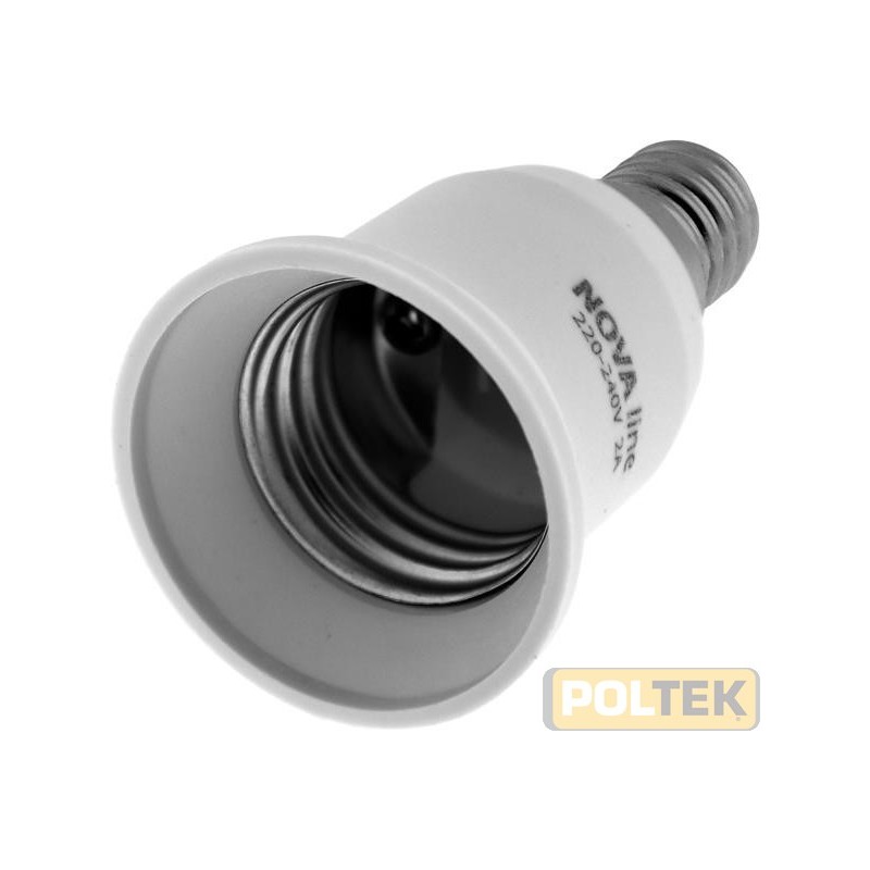 Portalampada E14, con quattro ghiere, corpo filettato, ENEC, IMQ, CE