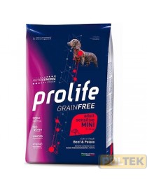 PROLIFE DOG GRAIN FREE SENSITIVE BEEF&PATATE MINI Kg 7