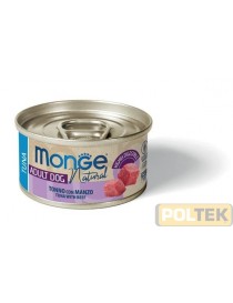 MONGE DOG NATURAL tonno/manzo gr.95