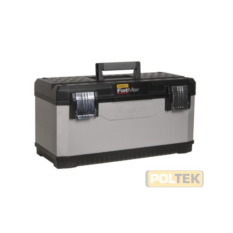 Corpo in metallo molto spazioso. Vaschetta. Coperchio con scanalatura a "V" per il taglio di assi. Innovativo sistema di alloggi