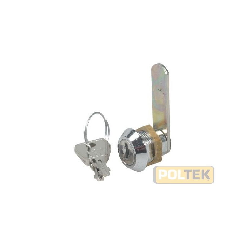 Serratura a cilindro finitura cromata.